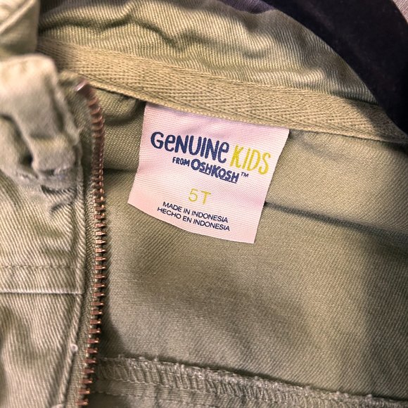 Adorable 5T Green Utility / Army Jacket - Picture 5 of 7